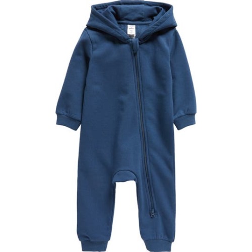 Hooded Fleece Romper, Newborn