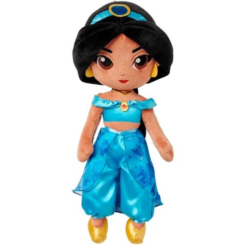Disney Store Official Princess Plush Doll (Jasmine from Aladdin) Medium 14 Inches, Princess Dolls with Embroidered Features, Plush Toys, Princess Toys for Girls