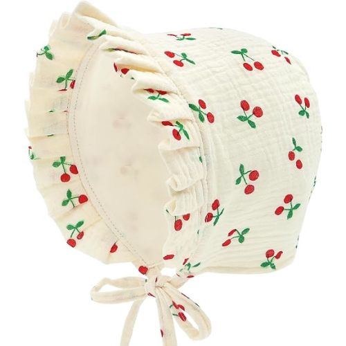 Baby Girls Bonnet Ultra Soft Double Layer Bonnet Cap Adjustable Hats 3-24 Months