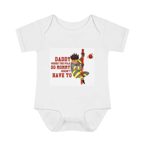 Firefighter pole Infant Baby Rib Bodysuit