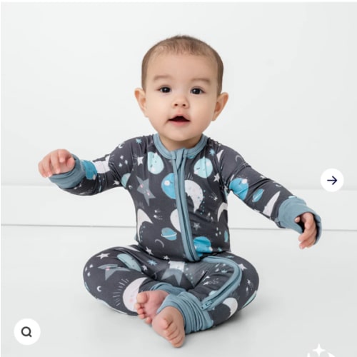 Blue To the Moon & Back Zippy - Little Sleepies