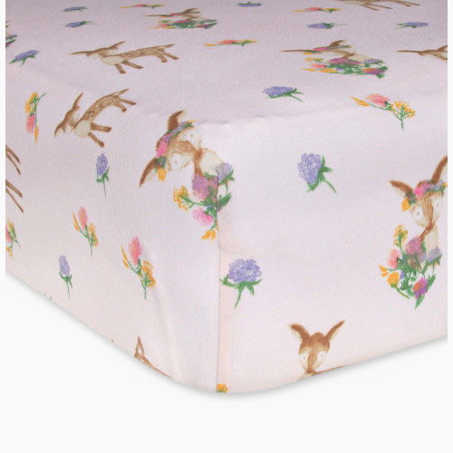 Burt's Bees Baby Organic Cotton Jersey Fitted Crib Sheet - Sweet Doe, 1