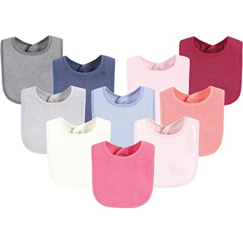 Hudson Baby Unisex Baby Drooler Bib With Waterproof Lining
