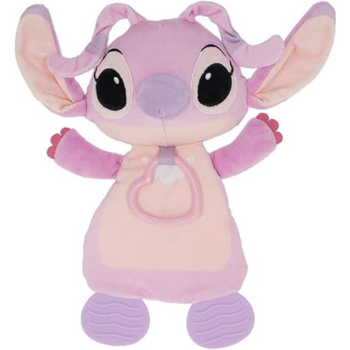 KIDS PREFERRED Disney Baby Lilo and Stitch Angel Teether Plush Toy Crinkle Cloth for Newborn Baby Boys and Girls 10 inches