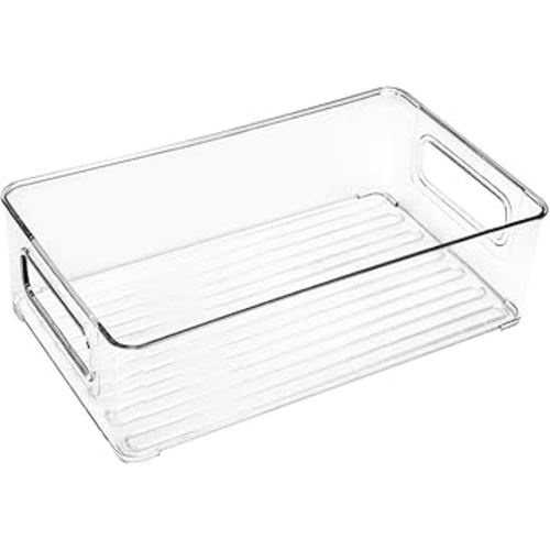 Desktop Organizer, Combination of Large Capacity Storage Baskets, Cosmetics, Craft Peripherals, Stationery and Digital Accessories, etc. Desktop Organizer for Office School Home (Clear)
