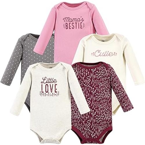 Hudson Baby unisex-baby Cotton Long-sleeve Bodysuits