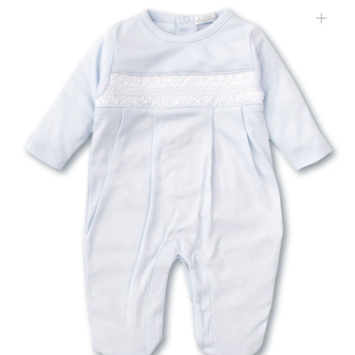 Hand Smocked CLB Charmed Blue Footie