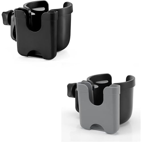 Accmor Stroller Cup Holder with Phone Holder, Bike Cup Holder, Universal Cup Holder for Uppababy Nuna Doona Strollers, 2-in-1 Cup Phone Holder for Stroller, Bike, Wheelchair, Walker, Scooter