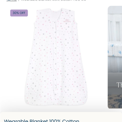 Twinkle Pink Cotton Sleepsack | HALO