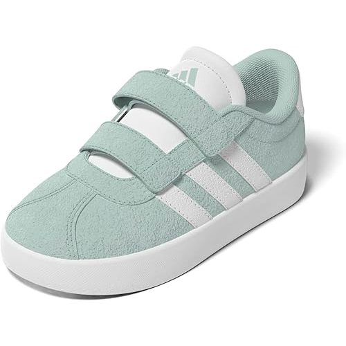 adidas Kids VL Court 3.0 Sneaker, Halo Mint/White/Black, 9 US Unisex Toddler