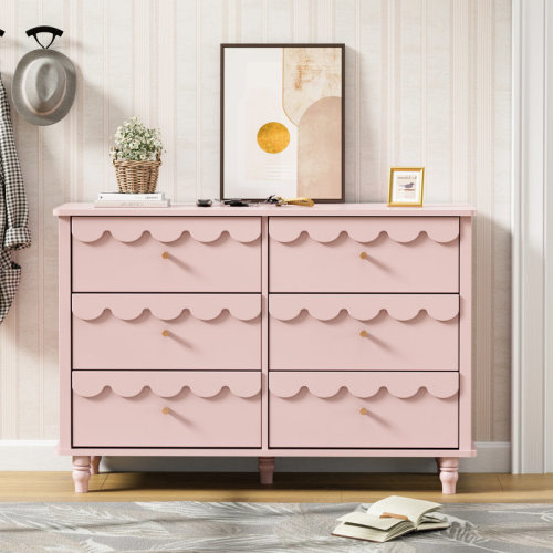 Charlton Home® Dorlan 6 Drawer 43.1" W Laced Dresser & Reviews | Wayfair