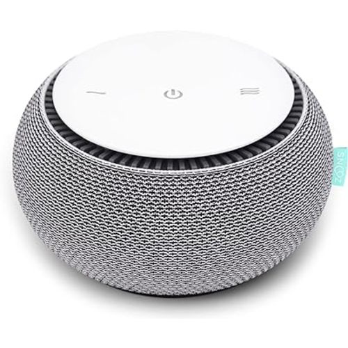 SNOOZ Smart White Noise Machine - Real Fan Inside for Non-Looping White Noise Sounds - App-Based Remote Control, Sleep Timer, and Night Light - Cloud