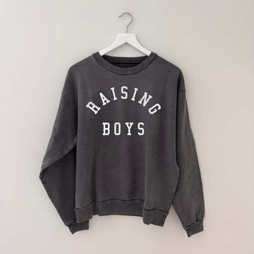 WOMENS RAISING BOYS® ORIGINAL SWEATSHIRT - CHARCOAL