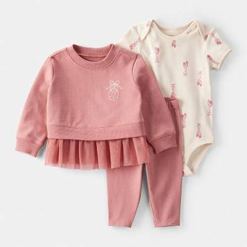 Baby Girl Carter's 3-pc. Ballet Pullover, Bodysuit & Pant Set