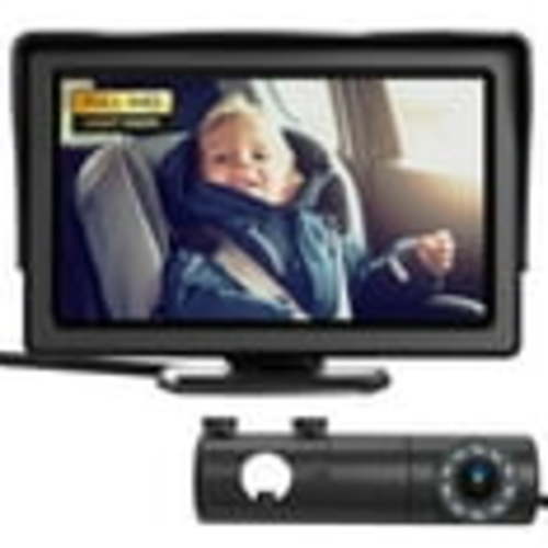 Grownsy Baby Car Camera,4.3" HD Display Baby Car Mirror with Night Vision Feature,Wide Clear View
