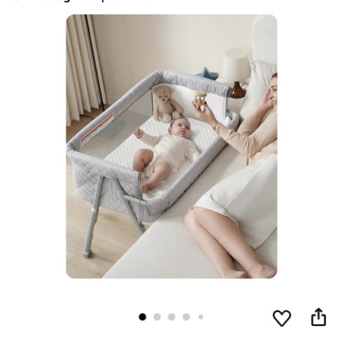 AirClub Bassinet Bedside Sleeper, Baby Crib for Newborn, Baby Bassinets Bedside Sleeper with 4 Auto-Lock & Adjustable Height, Breathable Mesh & Mattress, Bedside Bassinet