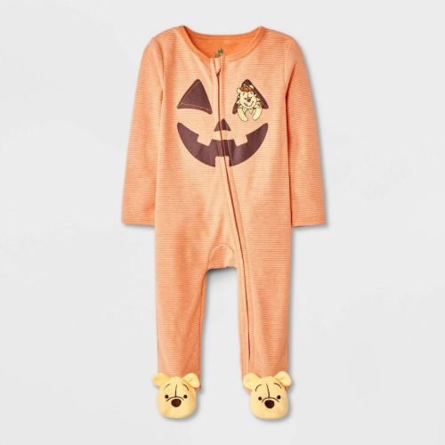 Baby Disney Winnie The Pooh Halloween Jack O' lantern Sleep N' Play - Orange Newborn