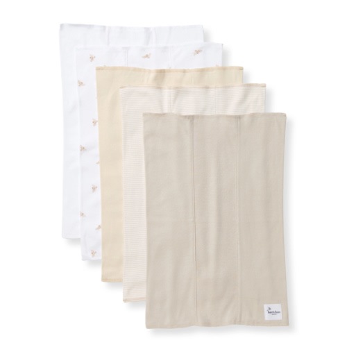 Golden Bee Organic Cotton Burp Cloths 5 Pack