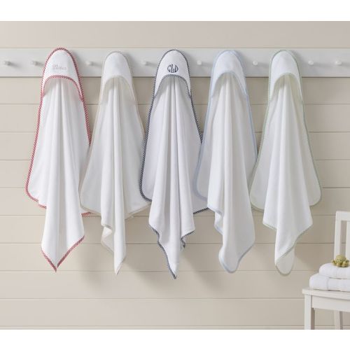 Gingham Baby Hooded Towel - Pink