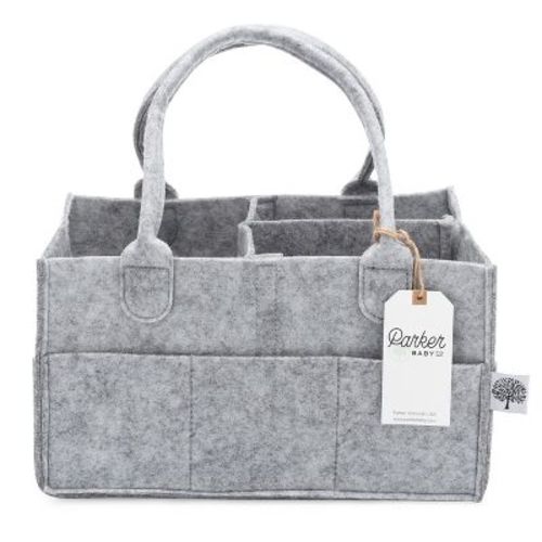 Parker Baby Co. Felt Diaper Caddy Regular - Dark Gray