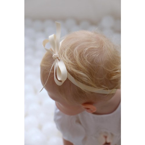 Satin Butterfly Bow Headband, Butterfly Bow Headband, Christening bow, Baptism headband