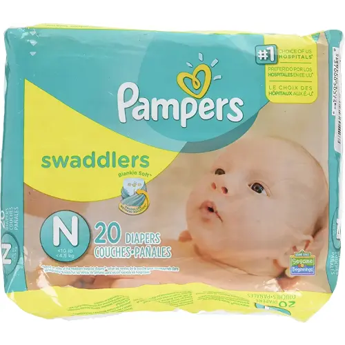 Pampers Swaddlers Diapers, Newborn (Up to 10 lbs.), 20 Count