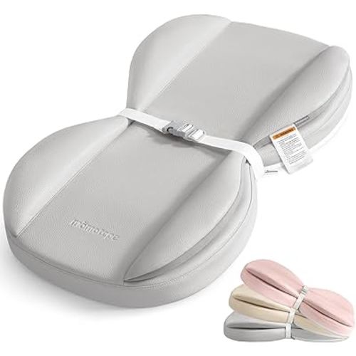 Mamatepe Leather Baby Changing Pad with Waterproof & Wipe-Clean for Dresser and Table, Lightweight and Portable - Memory Foam Cushion for Comfort, 28X16 Grey