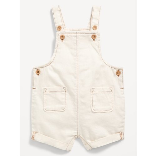Pocket-Front Jean Shortalls for Baby