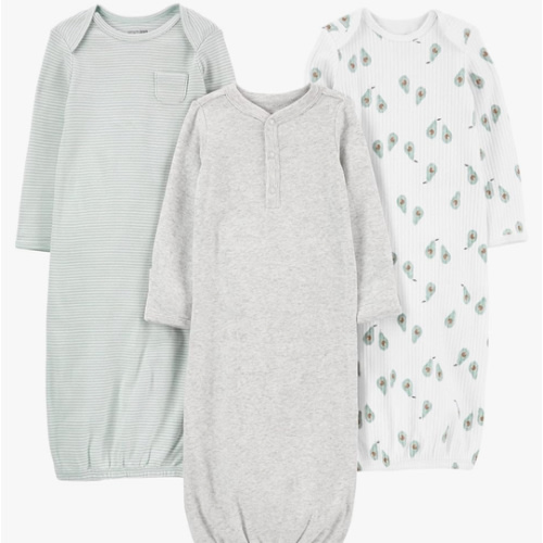 Simple Joys by Carter's unisex-baby 3-pack Neutral Cotton Sleeper Gown
