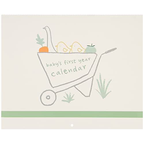 Carter's BA3-24958 Homegrown Baby's First Year Calendar with Stickers, 11.2" x 9.5", Multicolor