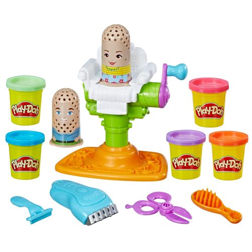 Amazon.com: Play-Doh Buzz 'n Cut Fuzzy Pumper Barber Shop Set, Electric Buzzer, 5 Colors of 2-Ounce Cans, Preschool Toys, Girls & Boys, Ages 3+ (Amazon Exclusive)