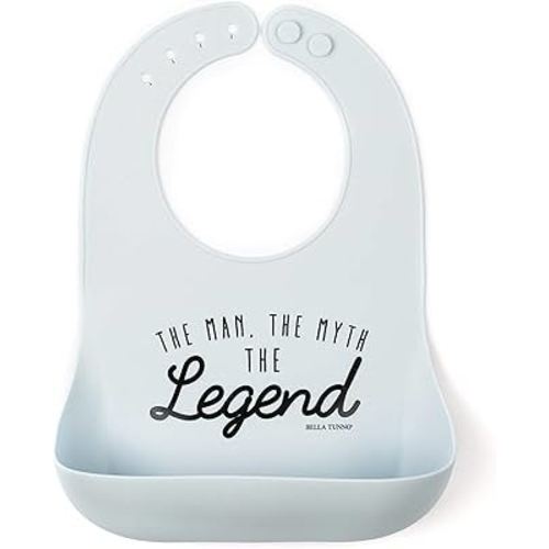 Bella Tunno Wonder Bib – Waterproof Silicone Bibs for Boys & Girls, Non-toxic & BPA Free Silicone Baby Bibs & Toddler Bibs with Adjustable Neck, Easy to Clean (Legend)