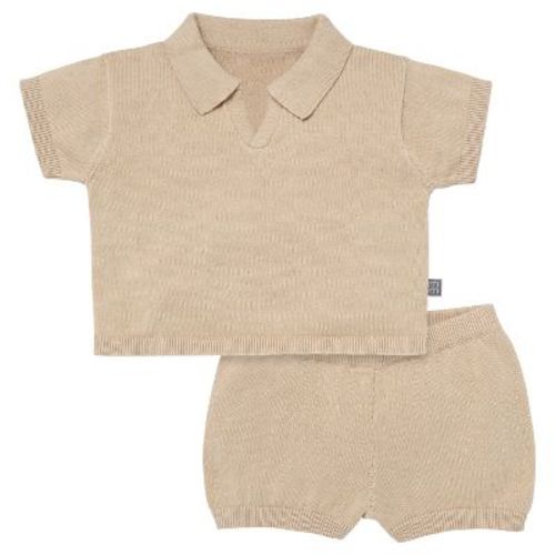 Modern Moments™ by Gerber Baby Boys' 2-Piece Johnny Collar Sweater Knit Set, Light Tan, 18 Months