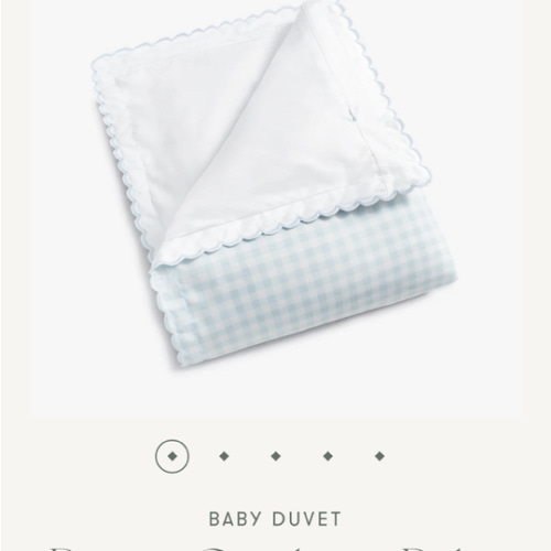 Picnic Gingham Baby Duvet - Blue | Gooselings