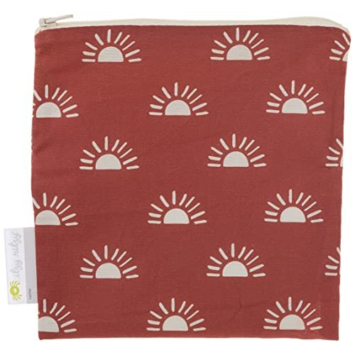 Itzy Ritzy Sealed Wet Bag with Adjustable Handle – Washable & Reusable Wet Bag with Water Resistant Lining Ideal for Swimwear, Diapers, Gym Clothes & Toiletries; Measures 11” x 14”, Terracotta Sunrise