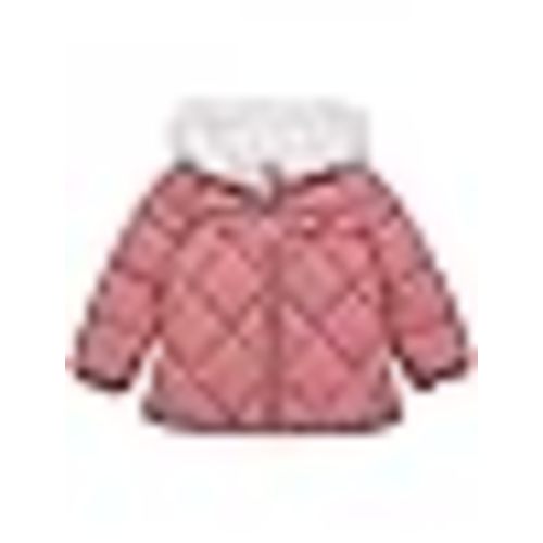 Rokka&Rolla Baby Girls' Water-Resistant Puffer Jacket Hooded Winter Coat with Soft Mini Fur Lining for Newborn Infant Toddler
