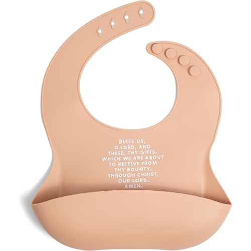 Be A Heart Silicone Baby Bibs, Adjustable Waterproof Bibs, Meal Blessing Bibs