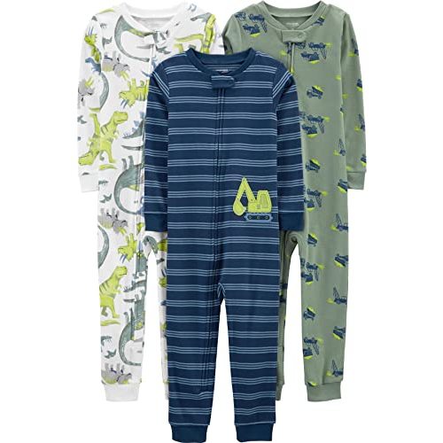 Simple Joys by Carter's Kids' 3-Pack Snug Fit Footless Cotton Pajamas