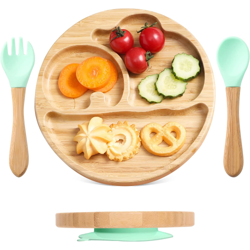 Bamboo Baby Plates with Utensils