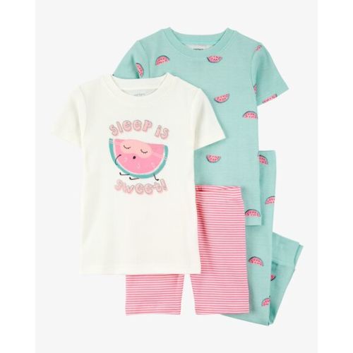 Baby 4-Piece Watermelon 100% Snug Fit Cotton Pajamas - Green - Carter's | Carter's