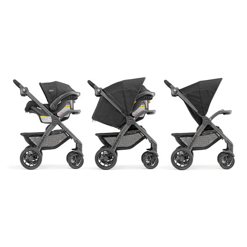 Chicco Bravo Sport Trio Travel System - Iron (Black)