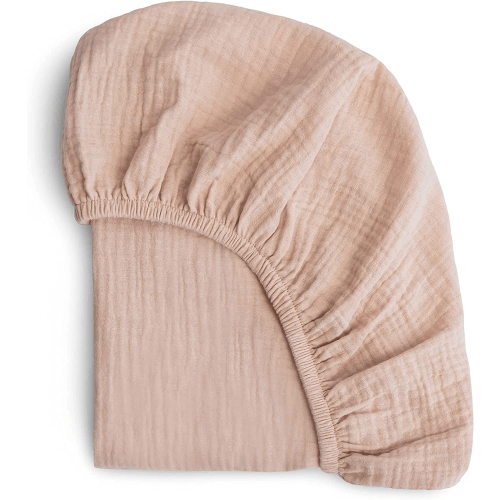100% Organic Cotton Muslin Fitted Sheet For Flyaway Kids Bed
