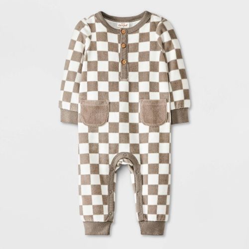 Baby Velour Romper - Cat & Jack™ Gray 18m