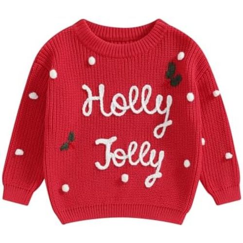 Baby Girl Boy Knit Sweater Blouse Pullover Sweatshirt Warm Crewneck Long Sleeve Tops for Infant Toddler