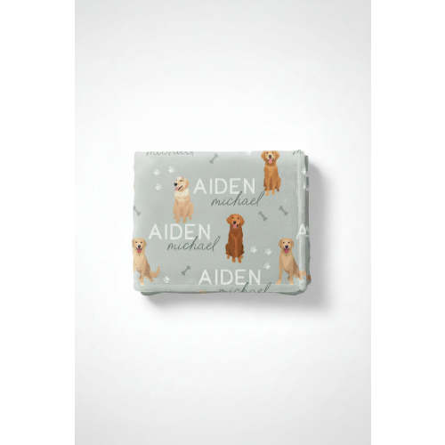Personalized Kids Blanket | Golden Retriever
