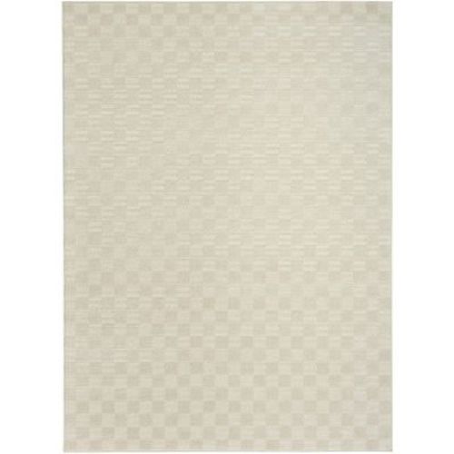 Nourison Serenity Home Checkered Indoor Area Rug Ivory 6' x 9'