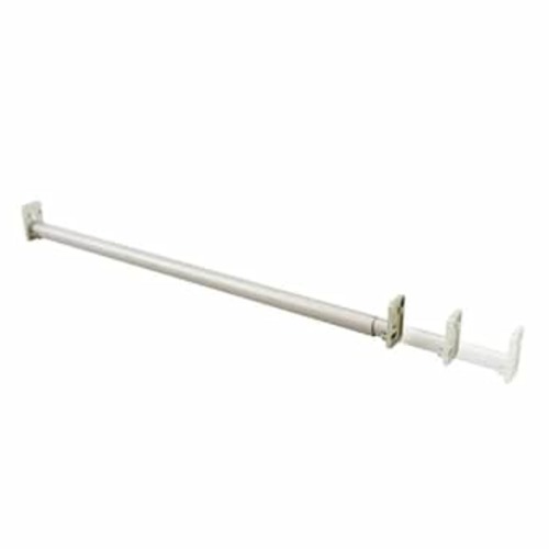 ClosetMaid BrightWood 48-in L x 2.5-in H Extendable Satin Nickel Metal Closet Rod with Hardware