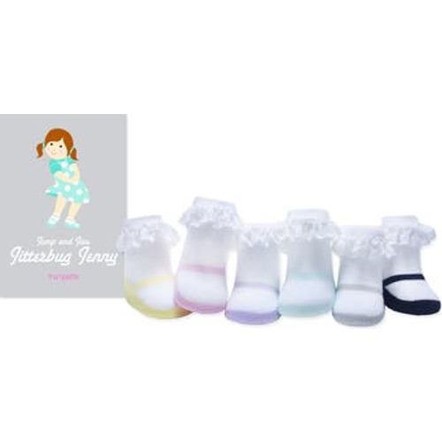 Jump & Jive Jitterbug Jenny Assorted 6-Pack Socks, 0-12 M