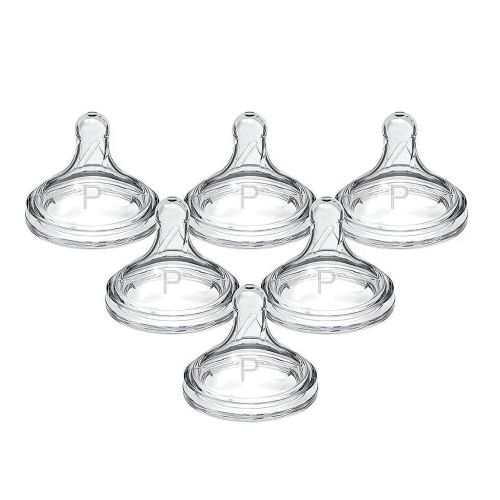 Dr. Brown’s Preemie Flow Wide-Neck Baby Bottle Nipple, Slowest Flow, 0m+, 100% Silicone, 6 Count