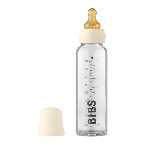 Baby Glass Bottle Complete Set 225ml - Ivory